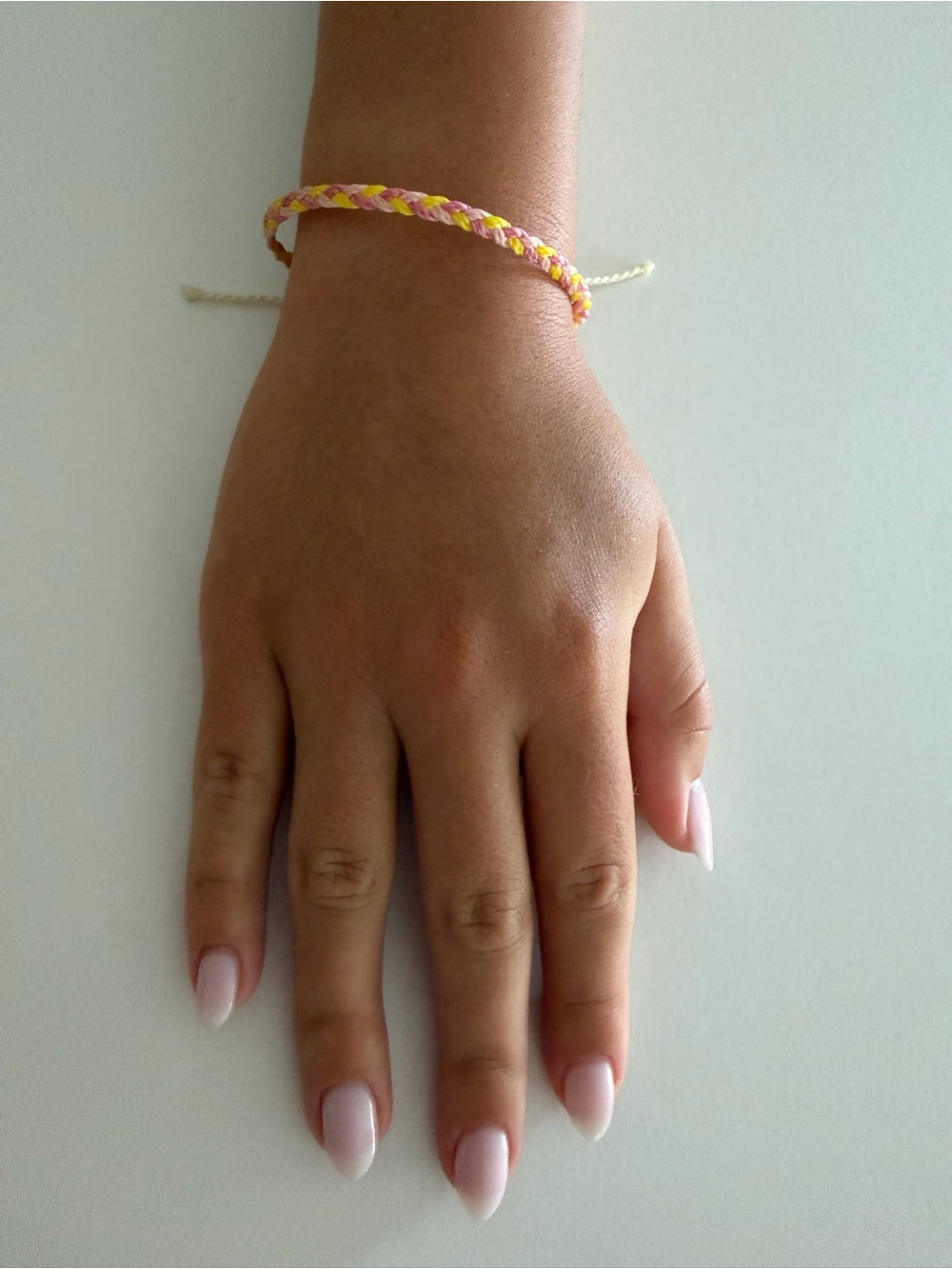 Pura Vida Braided Pink & Yellow Friendship Bracelet